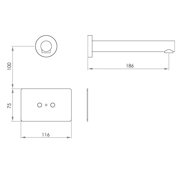 autoflo product wall sensor aa2 bare specs